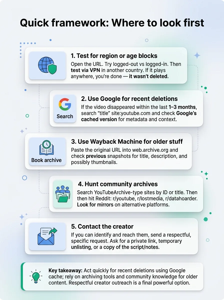 Quick framework: Where to look first — infographic